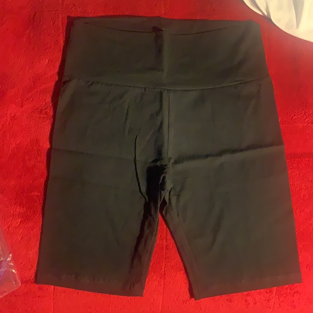 Black High waist biker shorts